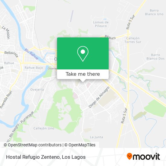 Hostal Refugio Zenteno map