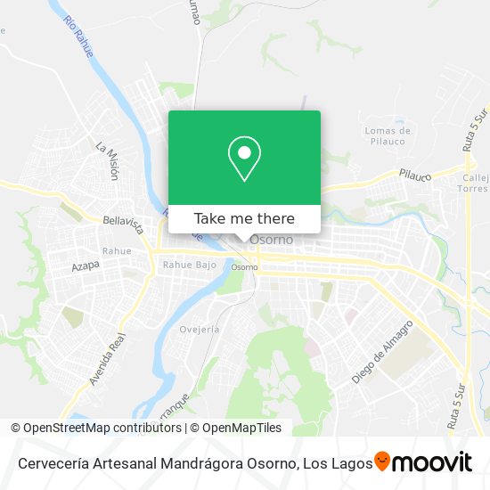 Cervecería Artesanal Mandrágora Osorno map