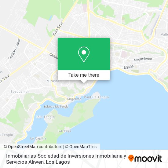 Inmobiliarias-Sociedad de Inversiones Inmobiliaria y Servicios Aliwen map