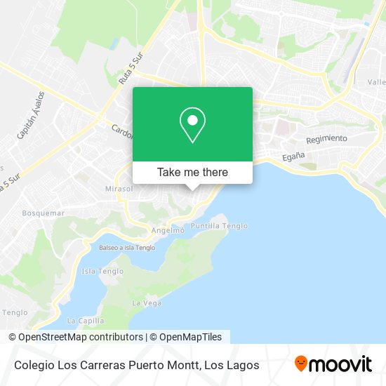 Colegio Los Carreras Puerto Montt map