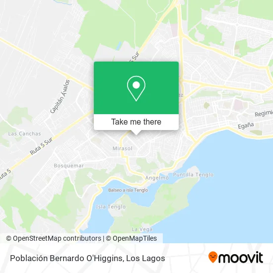 Mapa de Población Bernardo O'Higgins
