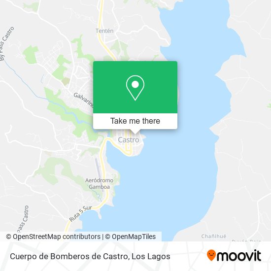 Cuerpo de Bomberos de Castro map