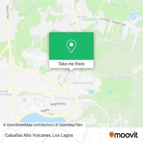 Cabañas Alto Volcanes map