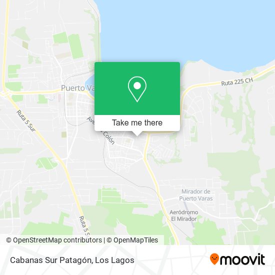 Cabanas Sur Patagón map