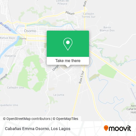 Cabañas Emma Osorno map