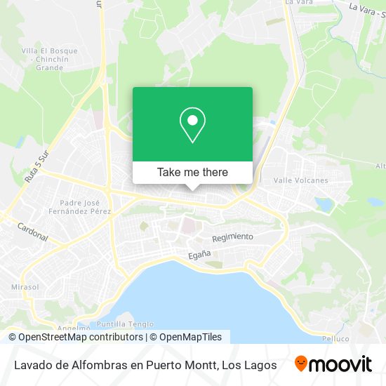 Mapa de Lavado de Alfombras en Puerto Montt