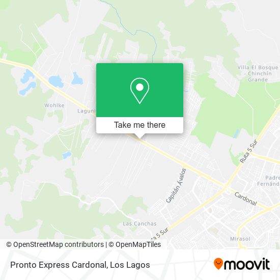 Mapa de Pronto Express Cardonal