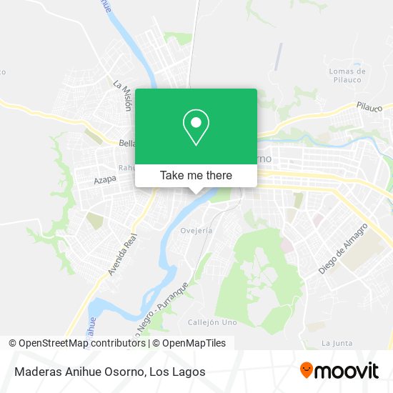 Mapa de Maderas Anihue Osorno