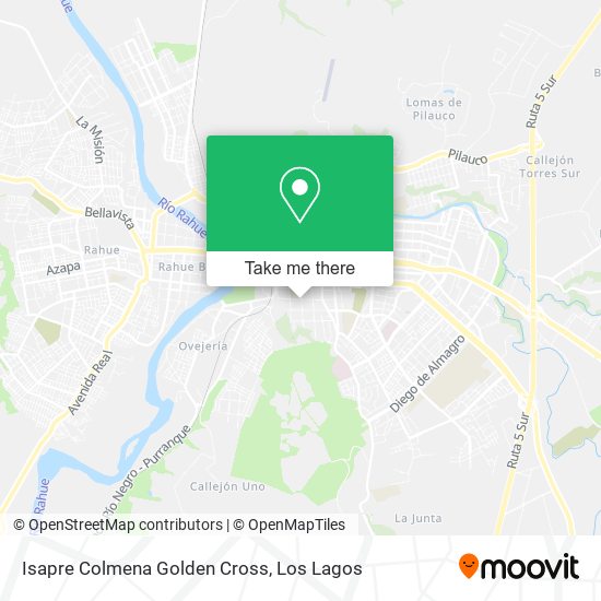 Isapre Colmena Golden Cross map
