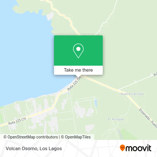 Volcan Osorno map
