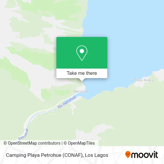 Mapa de Camping Playa Petrohue (CONAF)