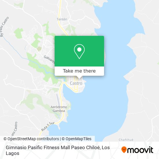 Mapa de Gimnasio Pasific Fitness Mall Paseo Chiloé
