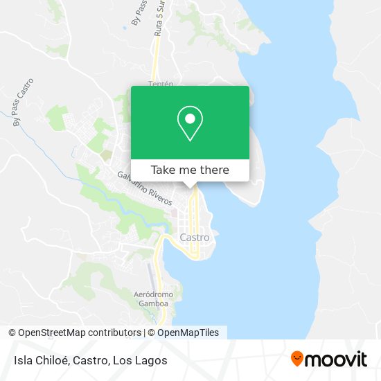 Isla Chiloé, Castro map