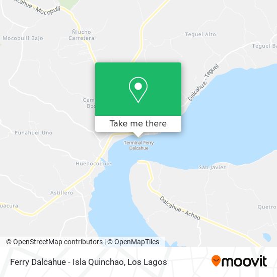 Mapa de Ferry Dalcahue - Isla Quinchao