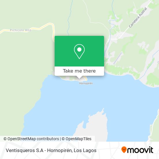 Mapa de Ventisqueros S.A - Hornopirén