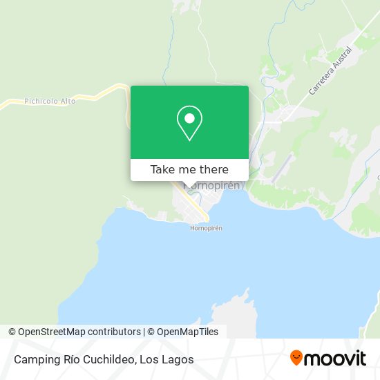 Camping Río Cuchildeo map
