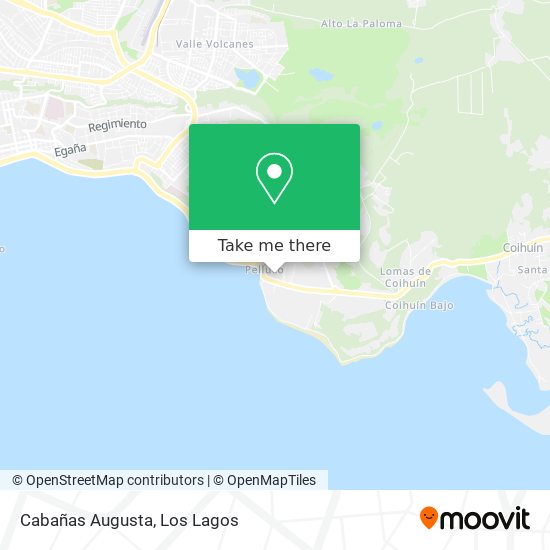 Cabañas Augusta map