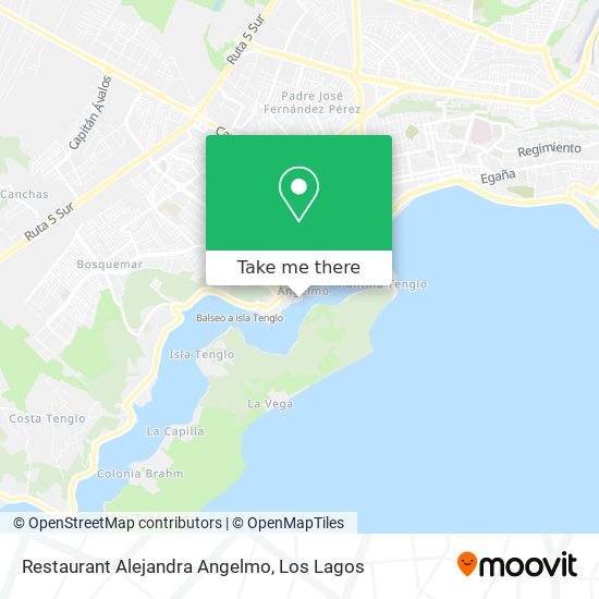 Mapa de Restaurant Alejandra Angelmo