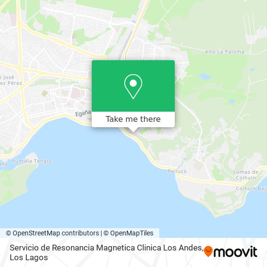 Servicio de Resonancia Magnetica Clinica Los Andes map