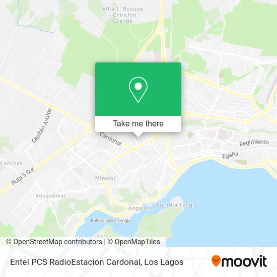 Entel PCS RadioEstacion Cardonal map