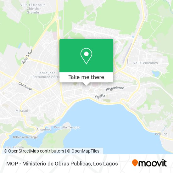 MOP - Ministerio de Obras Publicas map