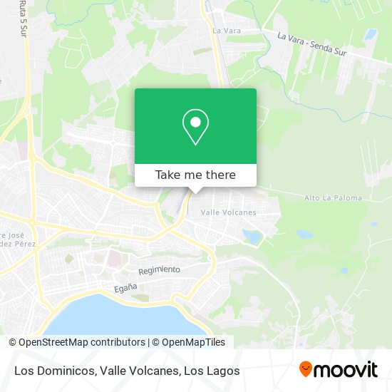 Los Dominicos, Valle Volcanes map