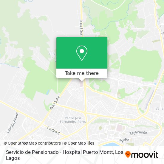 Servicio de Pensionado - Hospital Puerto Montt map