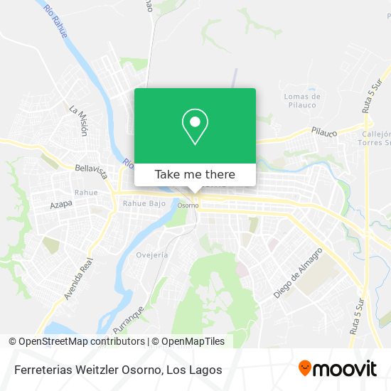 Mapa de Ferreterias Weitzler Osorno