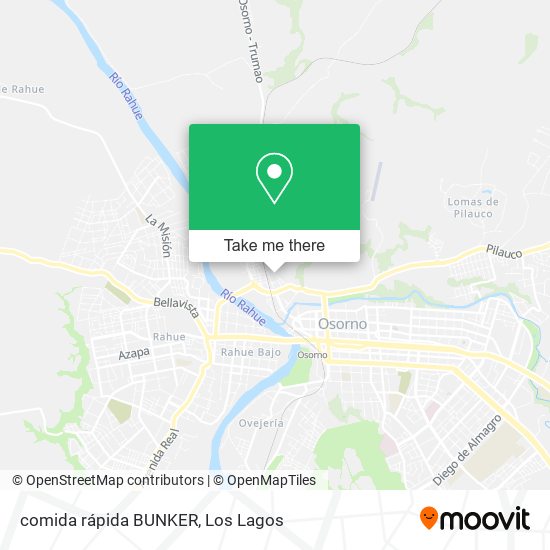 Mapa de comida rápida BUNKER
