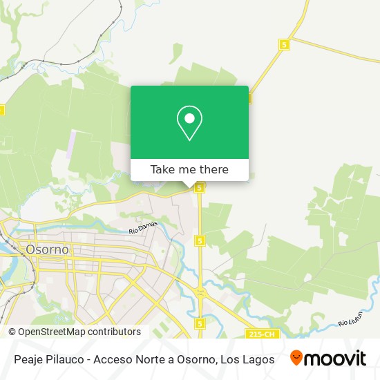 Peaje Pilauco - Acceso Norte a Osorno map