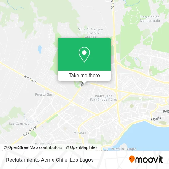Reclutamiento Acme Chile map