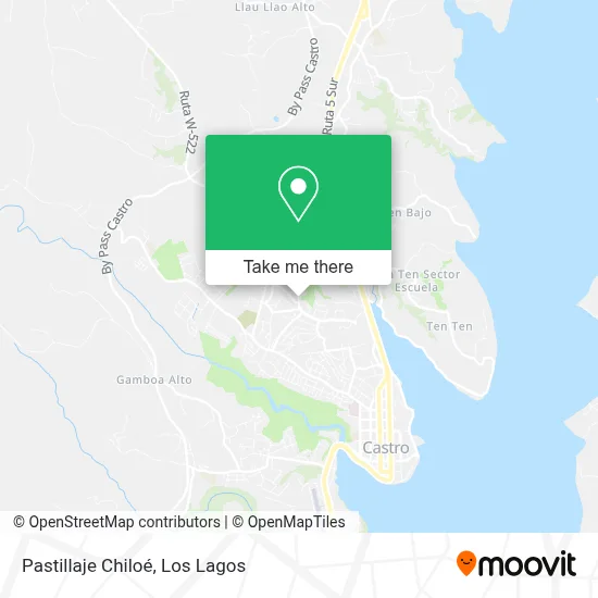 Pastillaje Chiloé map