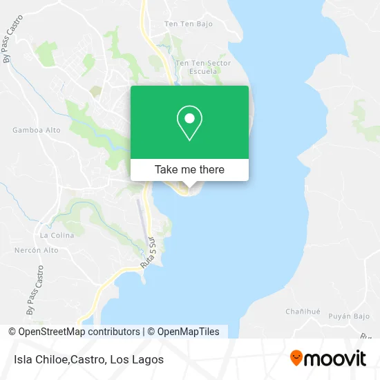 Isla Chiloe,Castro map