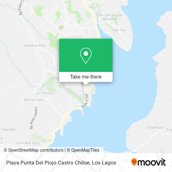 Playa Punta Del Piojo Castro Chiloe map