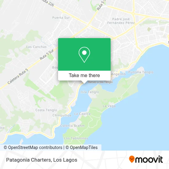 Patagonia Charters map