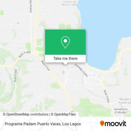 Programa Padam Puerto Varas map