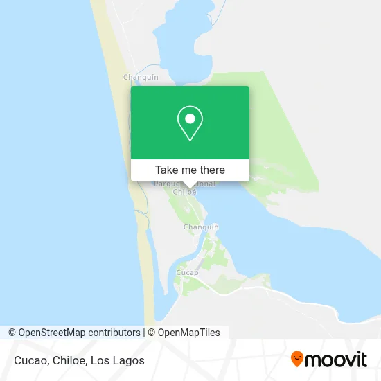 Cucao, Chiloe map