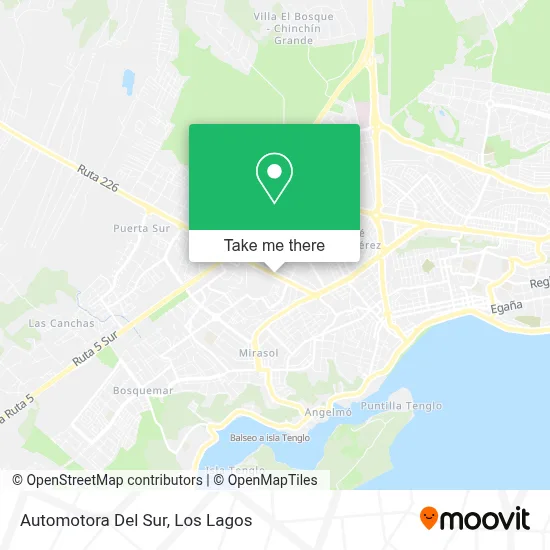 Automotora Del Sur map