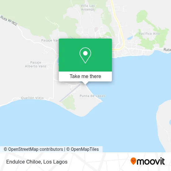 Endulce Chiloe map