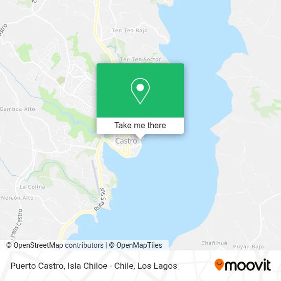 Puerto Castro, Isla Chiloe - Chile map