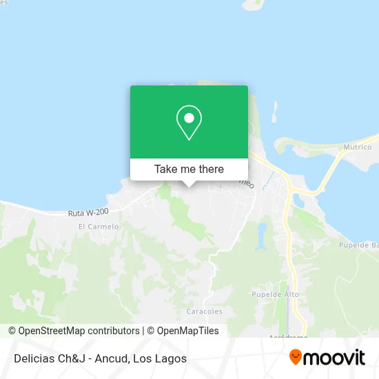 Delicias Ch&J - Ancud map