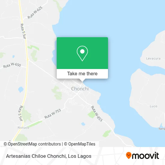 Artesanias Chiloe Chonchi map