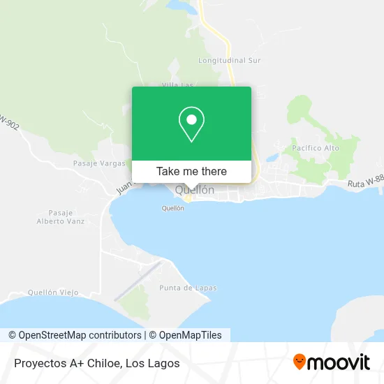 Proyectos A+ Chiloe map