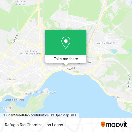 Refugio Río Chamiza map