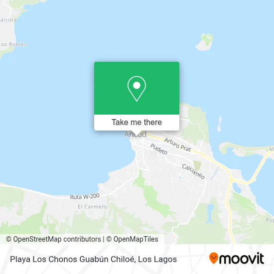 Playa Los Chonos Guabún Chiloé map