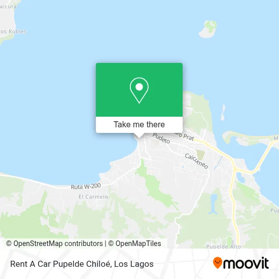 Rent A Car Pupelde Chiloé map