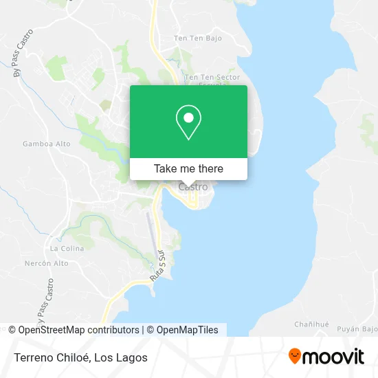 Terreno Chiloé map