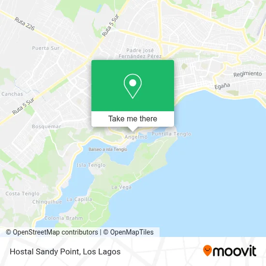 Hostal Sandy Point map
