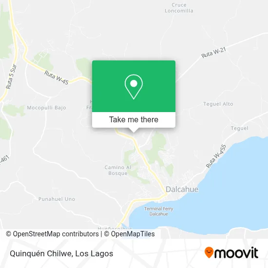 Quinquén Chilwe map