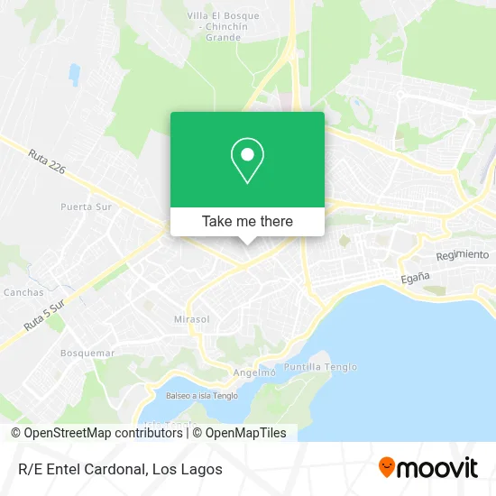 R/E Entel Cardonal map